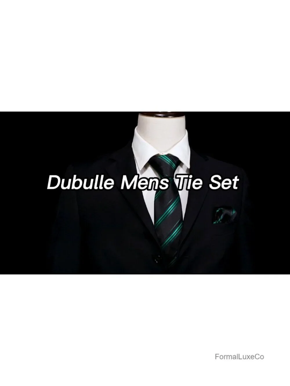Men's 3-Piece Silk Tie Set with Cufflinks and Pocket Square